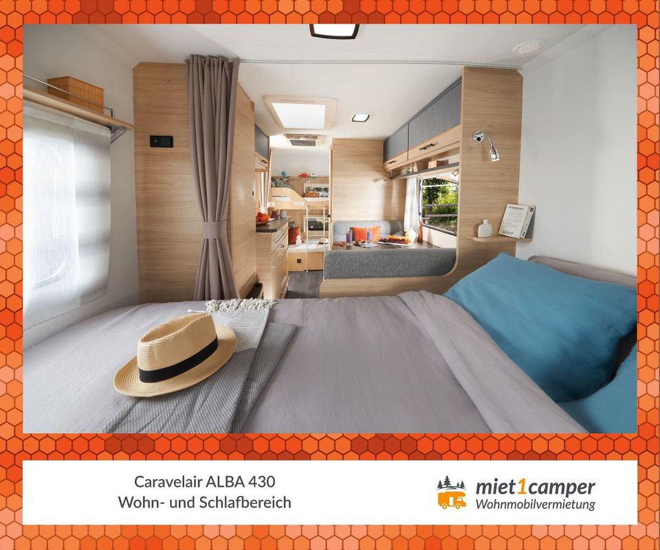 ⛺☀️Wohnwagen mieten Caravalair ALBA 430 Style 4 Personen in Lünen