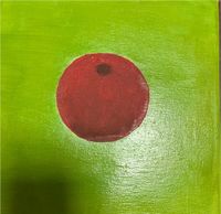 Roter Apfel auf grün -mit Acrylfarben gemalt. Dortmund - Innenstadt-West Vorschau