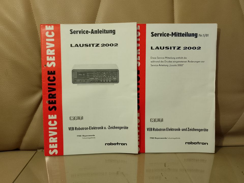 RFT Lausitz 2002 Service Anleitung u. Mitteilung in Ostrau