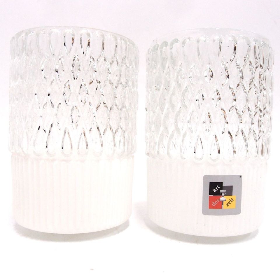 Lampenschirm 160 110 45 mm 2x Glas Struktur Badspiegel Nachttisch in Marl