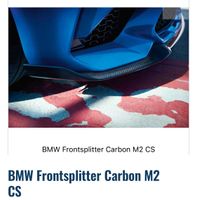 Suche BMW M2CS Frontspoiler Nordrhein-Westfalen - Langenfeld Vorschau