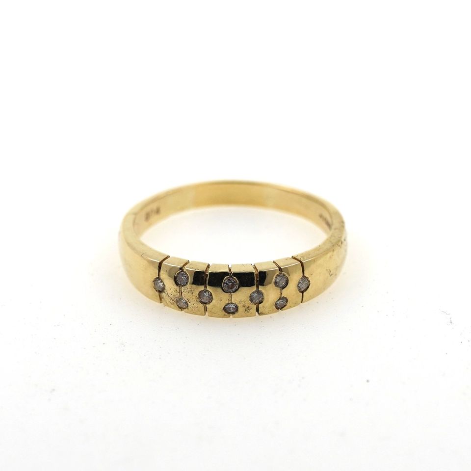 Ring 585 Gold 14 Karat Diamant Gelbgold 0,15 CT Brillant in Gelsenkirchen