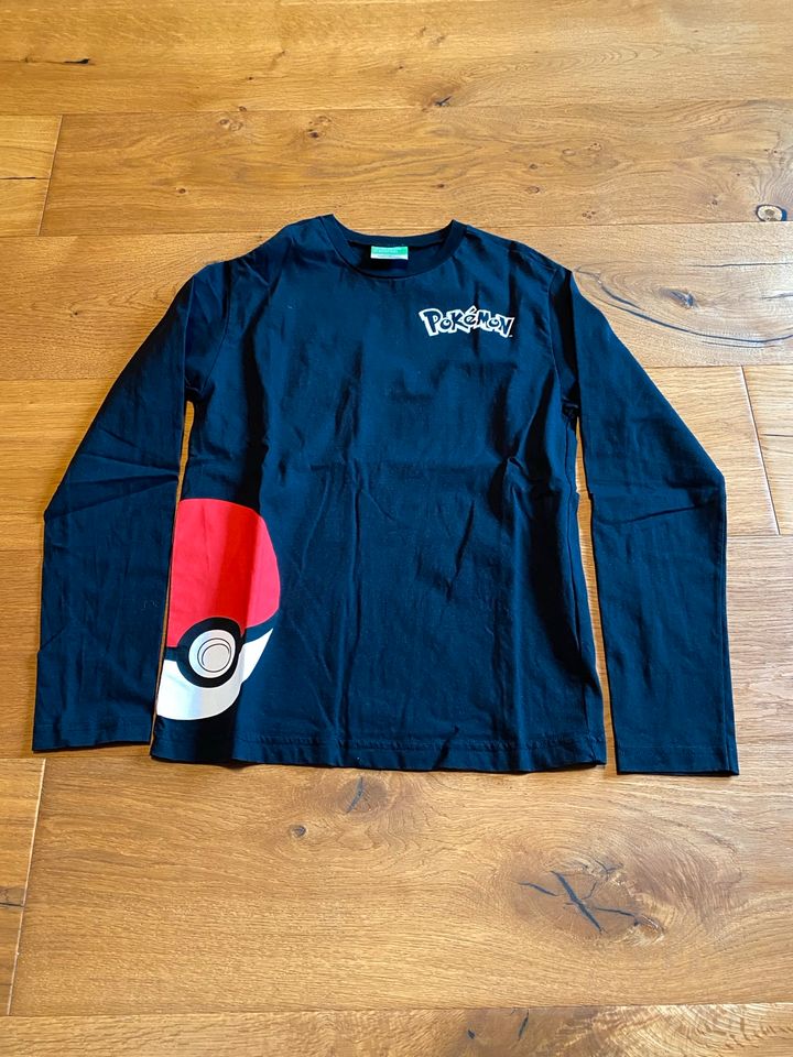 Benetton Shirt langarm Pokémon 146 schwarz in Mildstedt