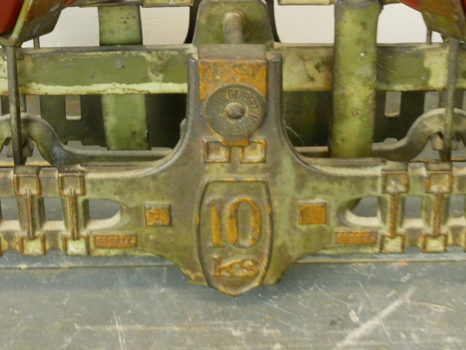 Antike Balkenwaage mit Gewichten - 10 kg - Art Déco - Vintage in Hiltrup