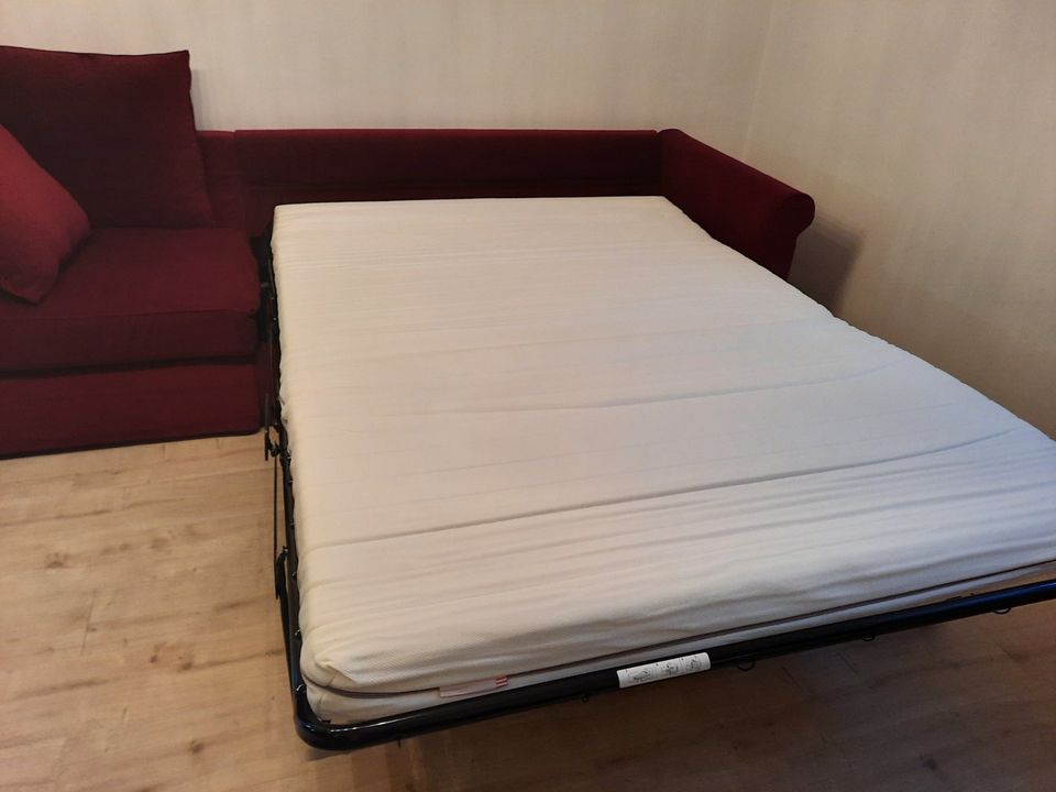 Ikea Grönlid, Ljungen 3er Sofa mit Bettfunktion in Dunkelrot in Werdau