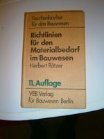 Buch-Richtlinien f. Materialbedarf im Bauwesen v. H. Rätzer 1975 Thüringen - Lucka Vorschau