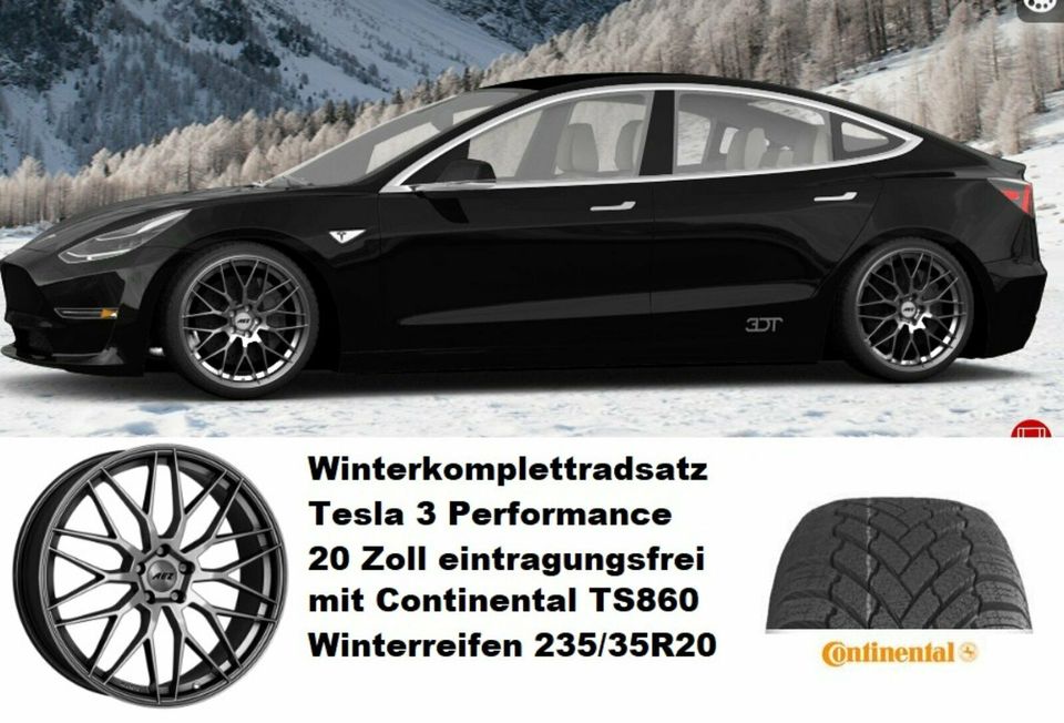 Tesla Model 3 Winterräder Winterreifen 20 Zoll 5x114,3 Felgen NEU in Hattingen