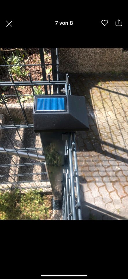 10 Stück Zaunpfosten LED Solar leuchten Doppelstabmattenzaun in Offenbach