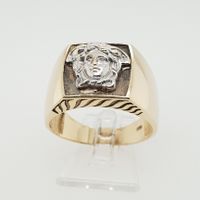 Gold Ring 585/14kt Gr.63 Medusa Greek Goldring Edel Kiel - Mitte Vorschau