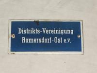 DISTRIKTSVEREINIGUNG Ramersdorf Ost ev. - altes Emailschild Bayern - Waldkraiburg Vorschau