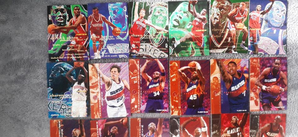 22 NBA Trading Cards Fleer 95-96 m Charles Barkley in Freiburg im Breisgau