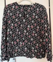 Taifun Bluse mit Rautenmuster | Größe M | Schwarz Weiß Rosa Hessen - Groß-Gerau Vorschau