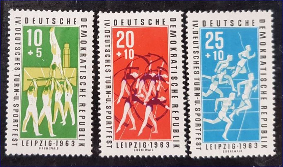 DDR MiNr. 963-965 Satz Sportfest Ausgabe 1963, postfrisch in Pirna