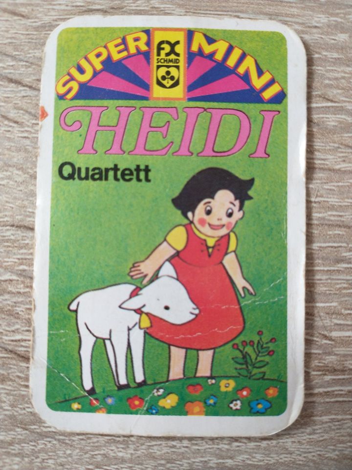 Heidi --  Super Mini Quartett  -- F. X. Schmid Spielkarten -- in Weißenburg in Bayern