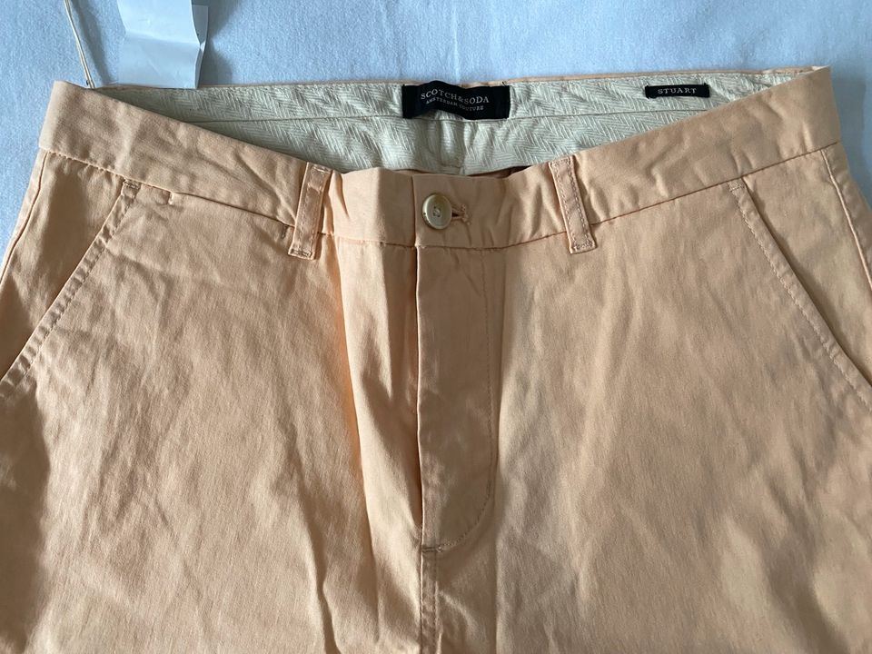 Neue Scotch & Soda Herren Chino Stoffhose Regular Slim Fit 32/32 in Essen