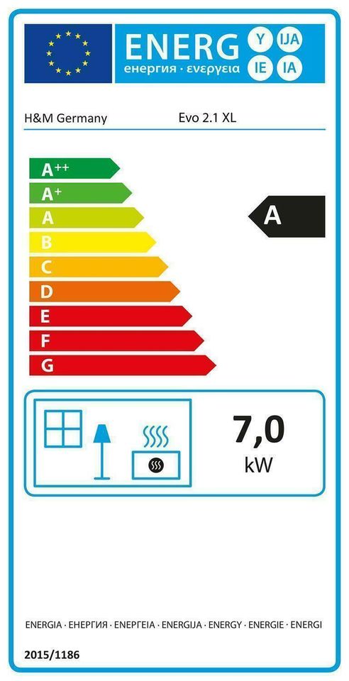 Ofen Holzofen Schwedenofen Kaminofen H&M EVO 2.1 XL,Stahl-schwarz in Schwarzach b. Nabburg