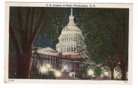 AK,  U. S. Capitol at Night, Washington D. C., Ansichtskarte Baden-Württemberg - Heidelberg Vorschau