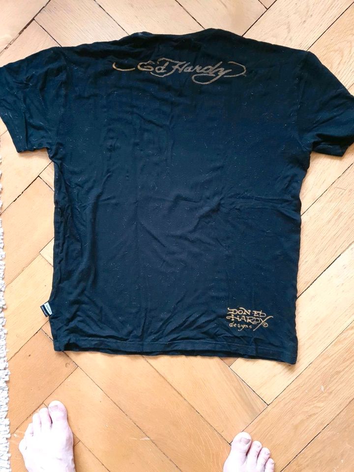 T- Shirt schwarz mit Motiv Ed Hardy Schädel ohne Etikett  ca M in Berlin