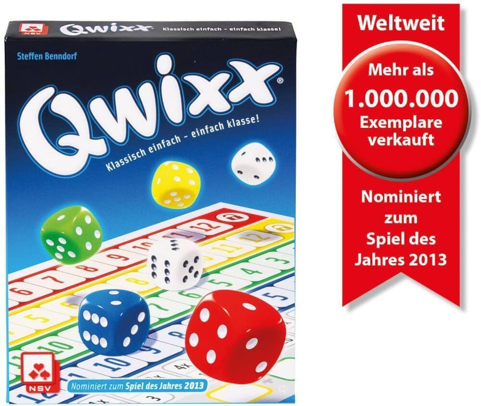 Qwixx Würfelspiel - Nominierung Spiel des Jahres 2013, ab 8 Jahre in Köln