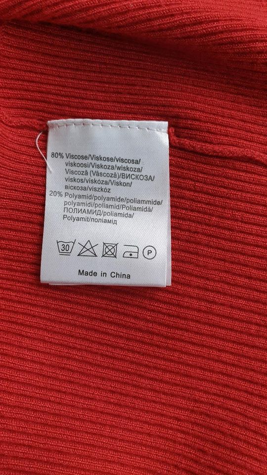 Strickkleid kurzarm Rollkragen rot Heine best connections in Berching