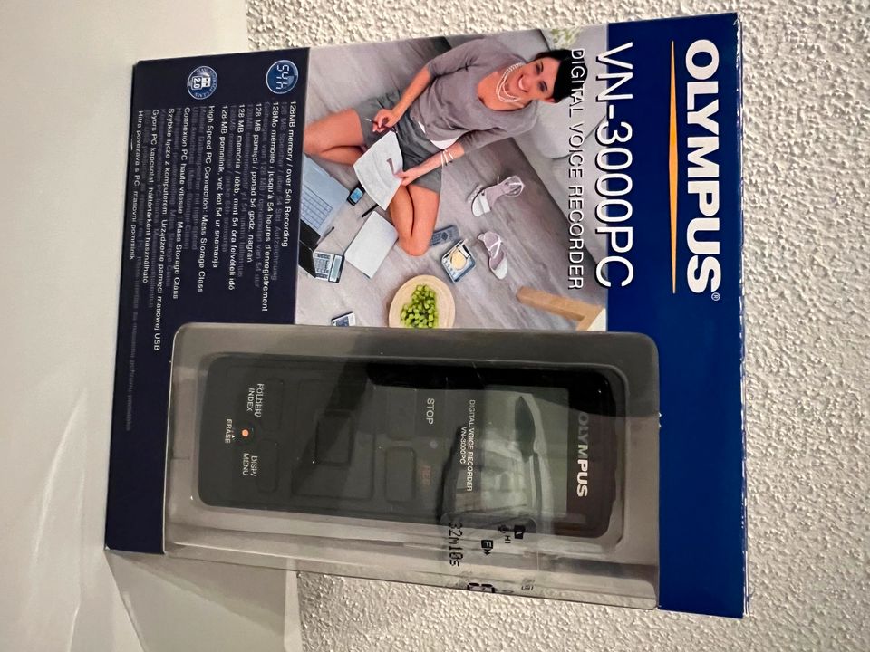 OLYMPUS VN-3000PC Digital Voice Recorder, Diktiergerät in Gunzenhausen