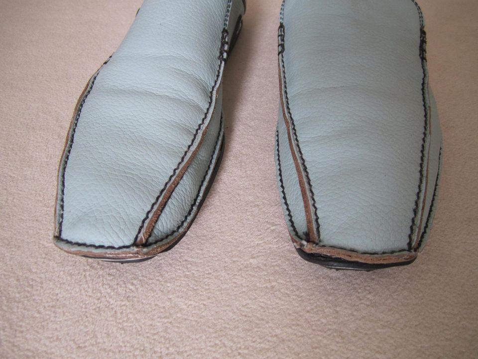 Vagabond Herren Leder Schuhe Slipper Gr. 43 hellblau in Nordhausen