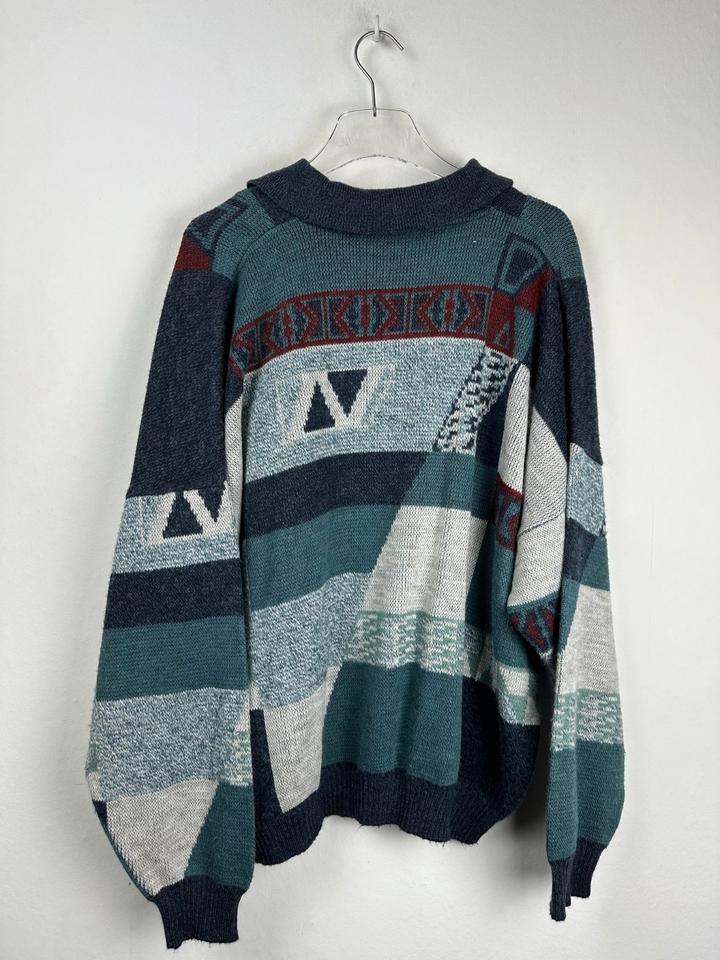 Vintage Half-Zip Sweater - Retro Pullover - Oldschool -90s- Gr. L in Neuenhaus