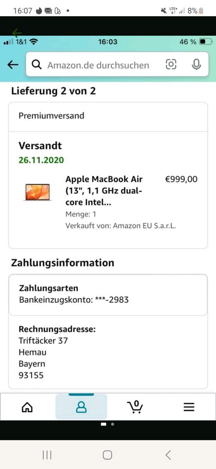 Apple 2020 MacBook Air 10. Generation in Waltershausen