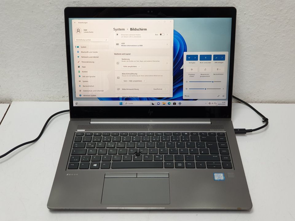 Hp ZBOOK 14u g5 Touch! i5-8350U 512GB SSD 16GB Laptop W11 14" in Fellbach