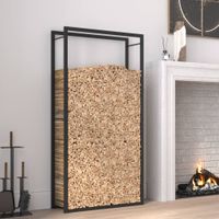 Brennholzregal Holzregal Mattschwarz 80x28x154 cm Stahl Bayern - Bad Kissingen Vorschau