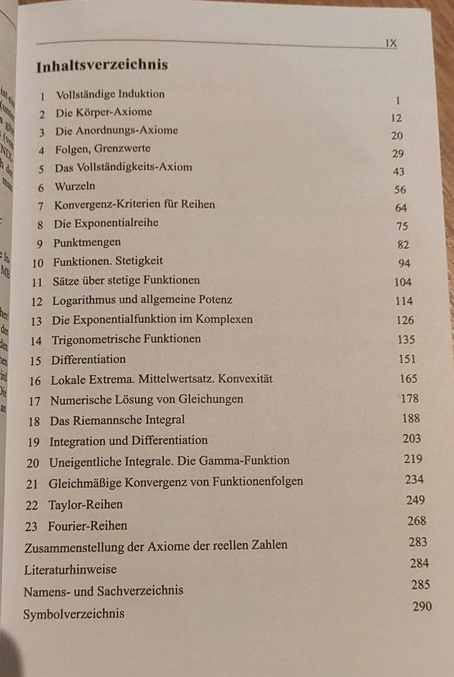 Analysis 1 | Otto Forster | Studium. | Mathe Physik Informatik in Pocking