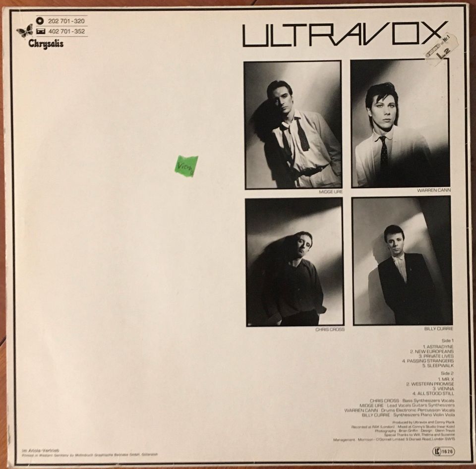 Ultravox Schallplatte Vinyl LP in Oldenburg