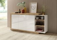 Sideboard- Softclose System/Weiß mit Holzdetails Baden-Württemberg - Grünsfeld Vorschau