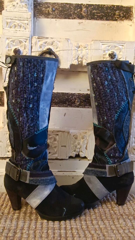 Högl Stiefel, Leder, Materialmix, Patchwork 37,5 bis 38 in Boppard