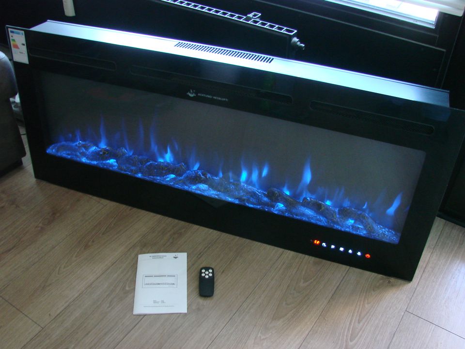 El Fuego LUZERN Elektrokamin + Heizung versch. Farben 128x54,5 cm in Düsseldorf