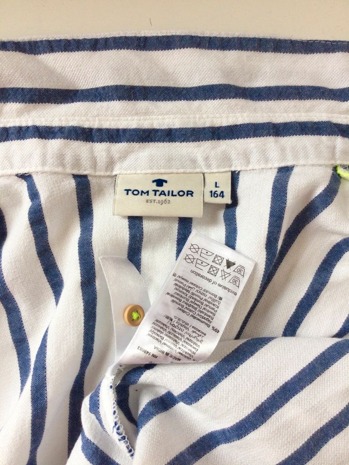 Tom Tailor Knotenbluse Bluse maritim blau weiß gestreift 164 XS in Ustersbach