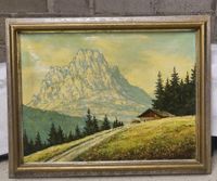 Öl auf Leinwand Gemälde Berglandschaft F.v.Baumgarten 94x73cm Hessen - Wiesbaden Vorschau