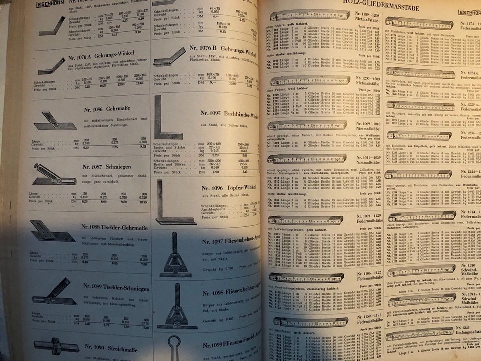 Werkzeugkatalog Alt 30er Jahre Werkstatt Messgeräte in Wanzleben