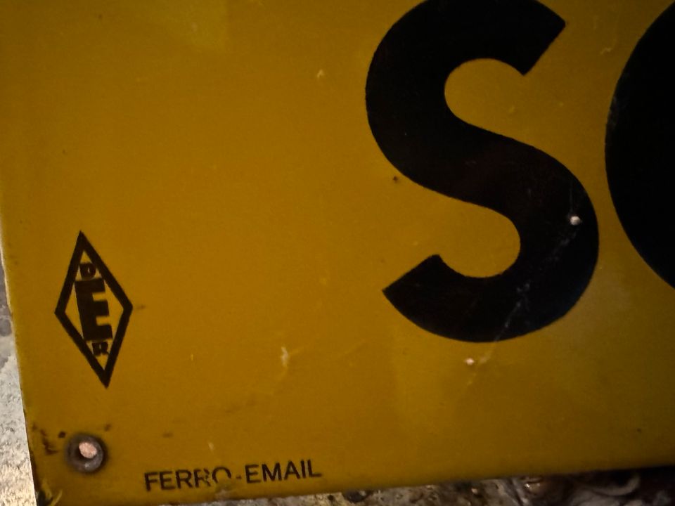 Original Salamander Emailschild Ferro Email in Bruchsal