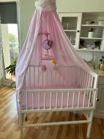 Baby beistellbett rosa mädchen weiss inkl mobile und himmel Schleswig-Holstein - Neumünster Vorschau