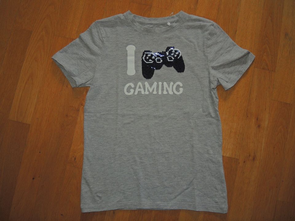 Topolino Jungen T-Shirt Gaming Pailetten grau Gr. 128 Top in Berlin