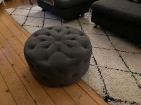 Samt-Hocker Pouf Grau 60cm Durchmesser Hamburg-Nord - Hamburg Barmbek Vorschau