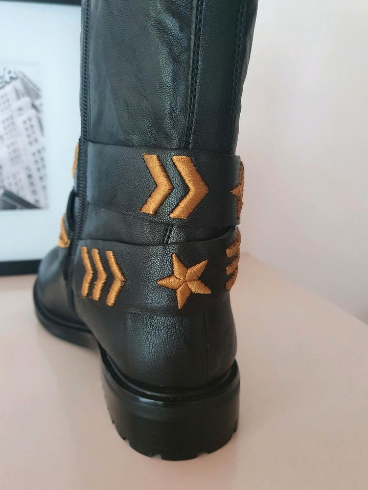 Elvio Zanon Stiefel Schwarz neu in Eschenlohe