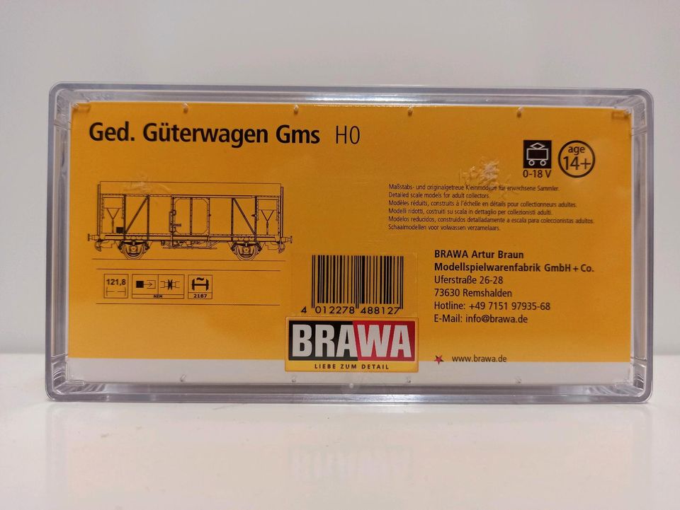 BraWa 48812 HO Gedeckter Güterwagen DB Epoche IV in Markt Schwaben