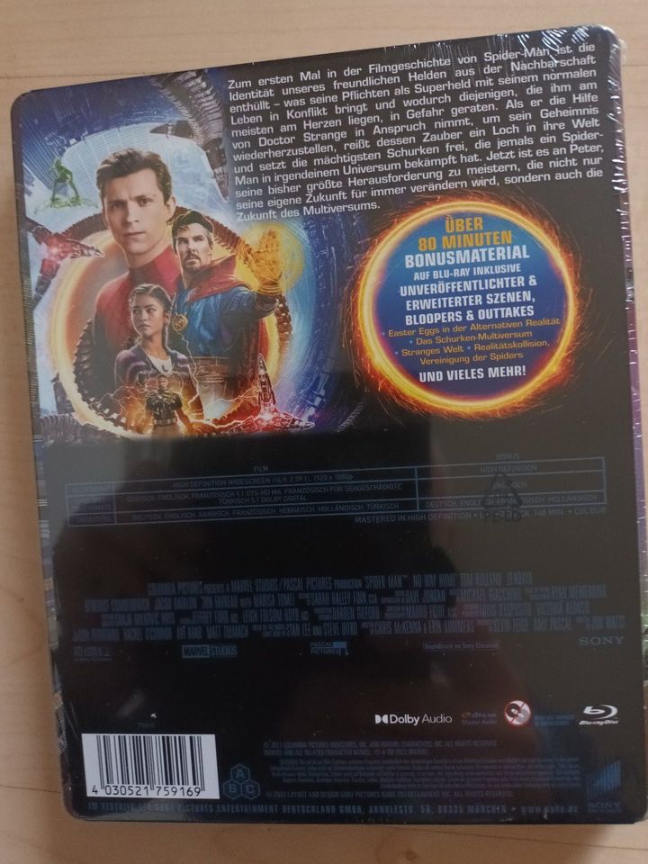 Spider-Man - No Way Home Blu-ray Steelbook, Deutsch Neu+OVP in Karlsruhe