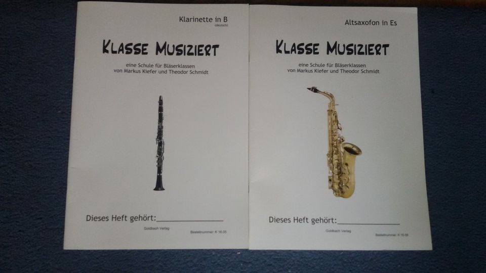 Notenhefte Bläserklasse Klarinette Saxophon in Nürnberg (Mittelfr)