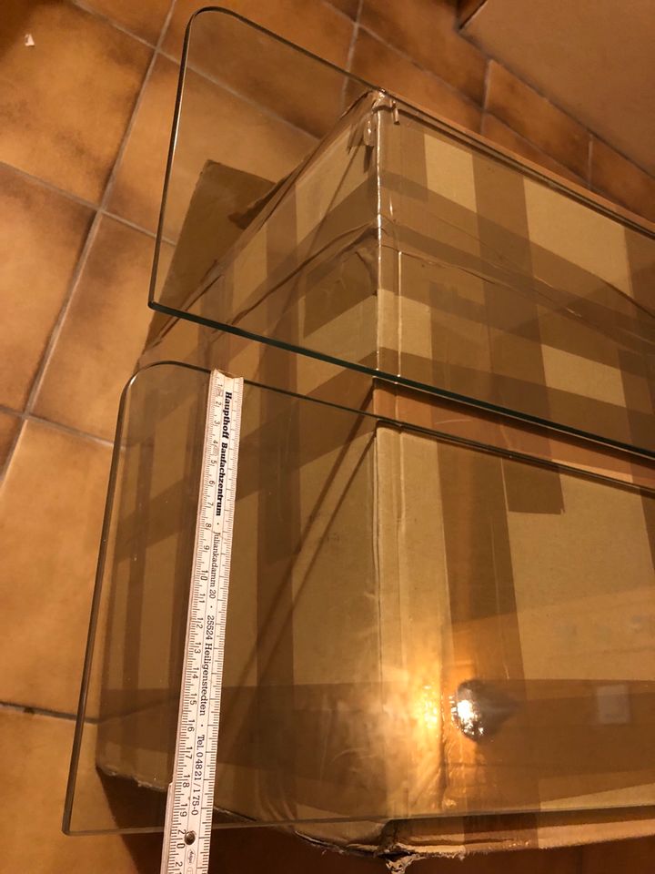 Glas Regal 80x20cm 8mm Glasstärke mit Wandhalter Wandregal in Hamburg