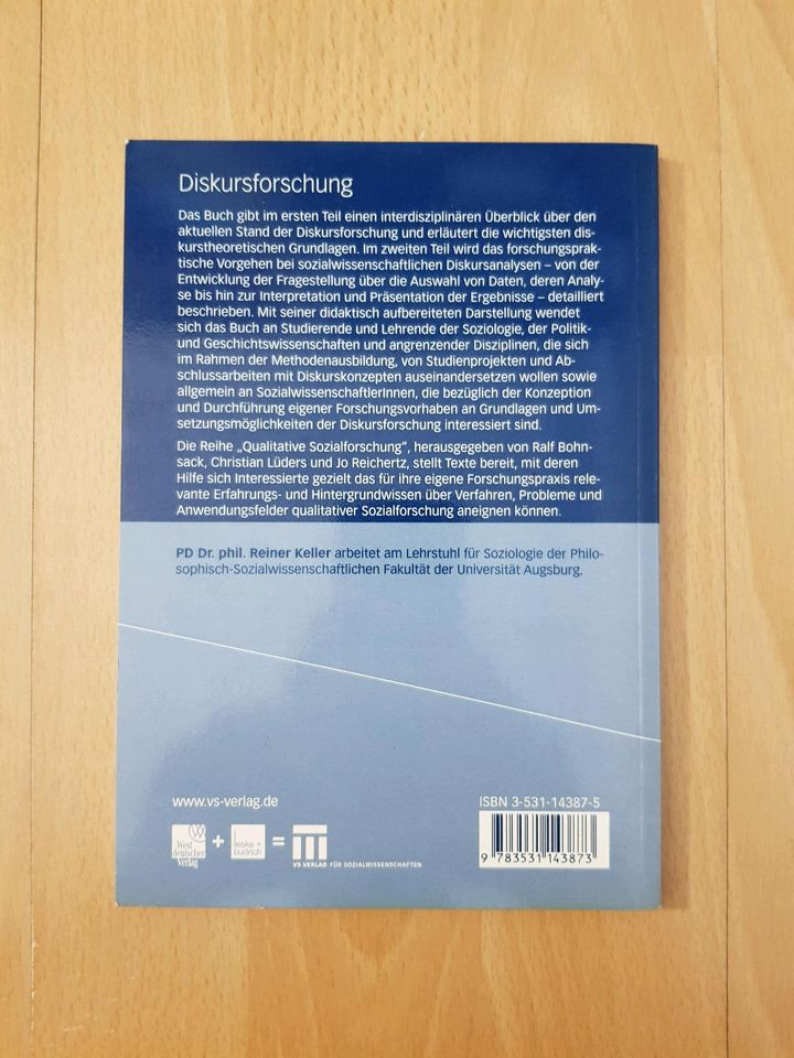 Reiner Keller Diskursforschung Springer Soziologie Buch Bücher in Frankfurt am Main