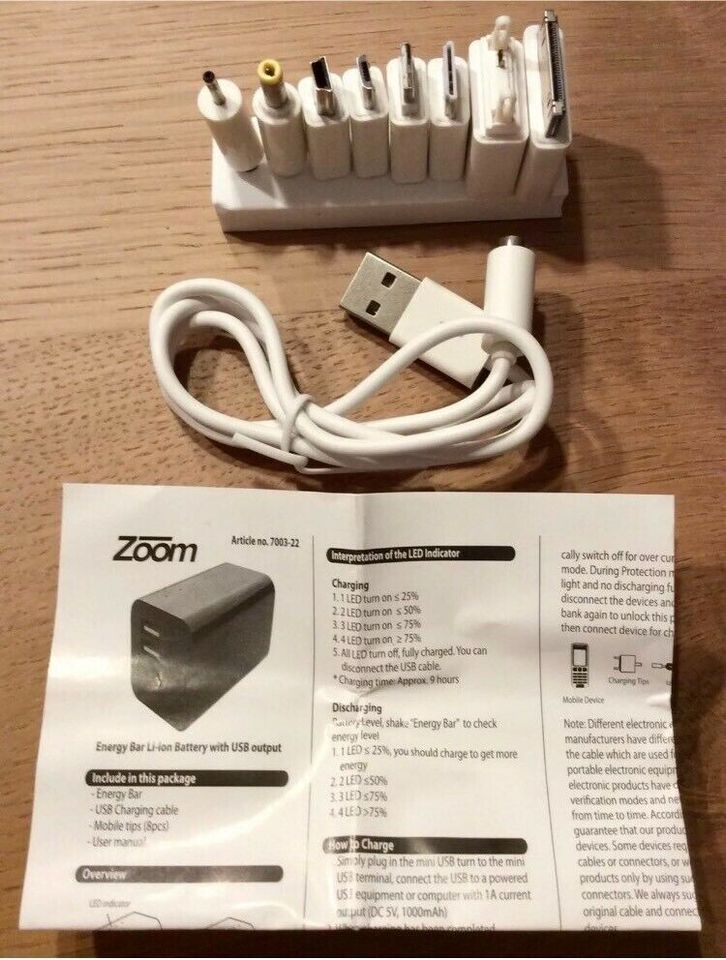 Zoom Power Bank / Energy bar 6600 mAh - iPhone iPad.... - OVP in Stuttgart