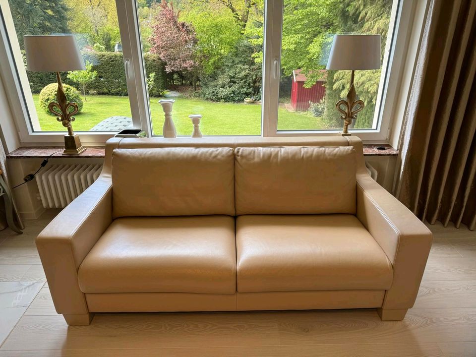 Sofa, Sessel, Hocker, Bielefelder Werkstätten, gebraucht, beige in Wehrheim